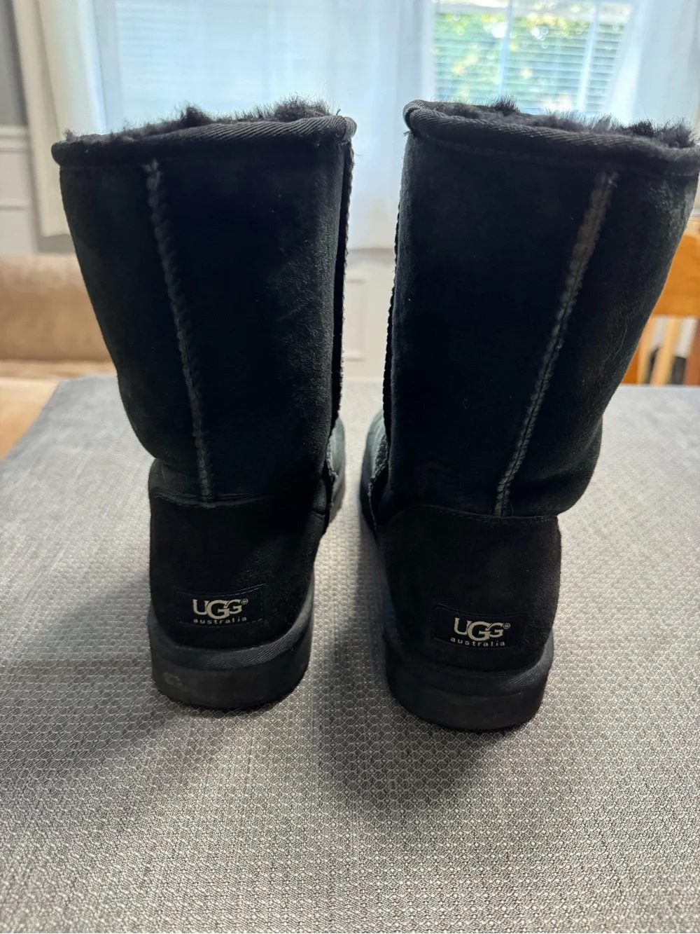 UGG Black Classic Mid-Height Suede Boots